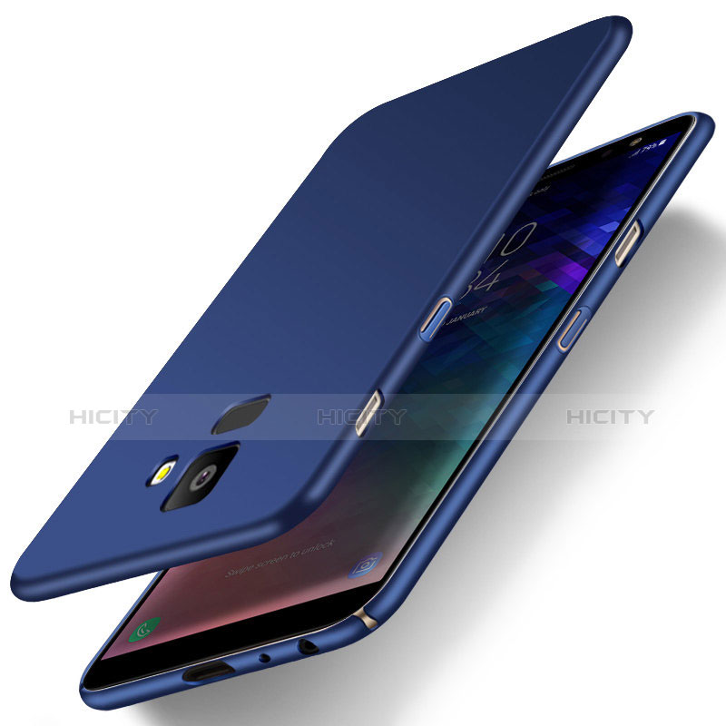 Coque Plastique Rigide Etui Housse Mat M01 pour Samsung Galaxy J6 (2018) J600F Bleu Plus