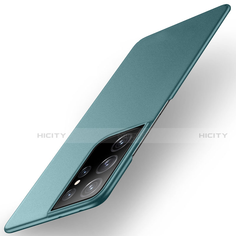 Coque Plastique Rigide Etui Housse Mat M01 pour Samsung Galaxy S21 Ultra 5G Vert Plus