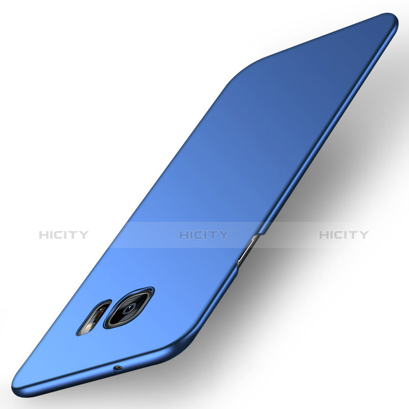 Coque Plastique Rigide Etui Housse Mat M01 pour Samsung Galaxy S7 Edge G935F Bleu Plus