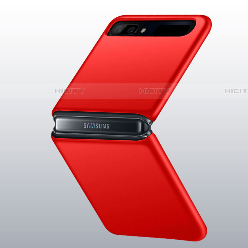 Coque Plastique Rigide Etui Housse Mat M01 pour Samsung Galaxy Z Flip 5G Rouge Plus