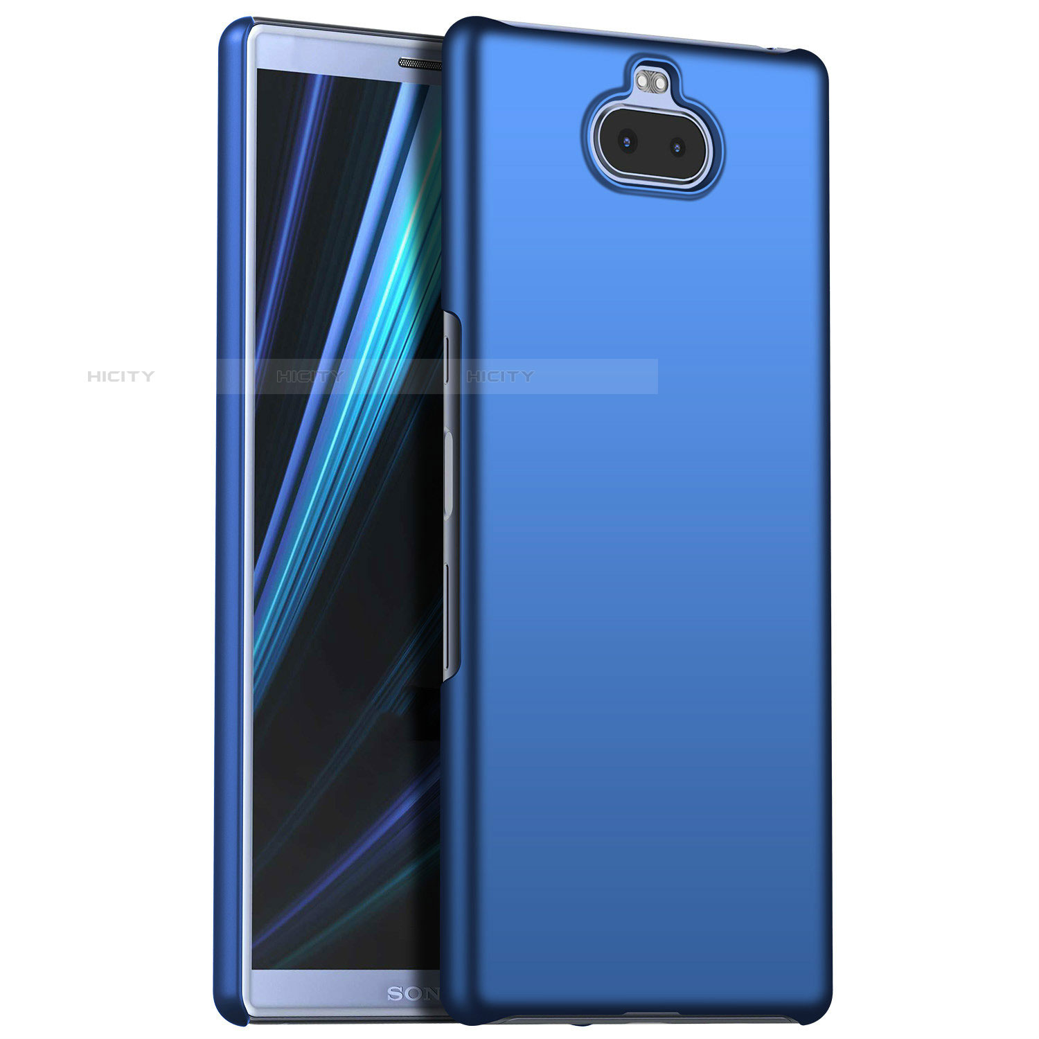 Coque Plastique Rigide Etui Housse Mat M01 pour Sony Xperia 10 Bleu Plus