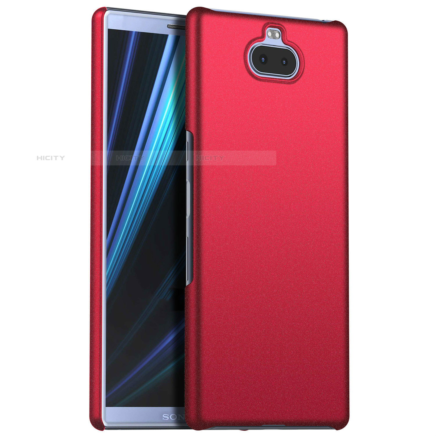 Coque Plastique Rigide Etui Housse Mat M01 pour Sony Xperia 10 Rouge Plus