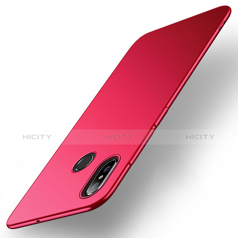 Coque Plastique Rigide Etui Housse Mat M01 pour Xiaomi Mi Max 3 Rouge Plus