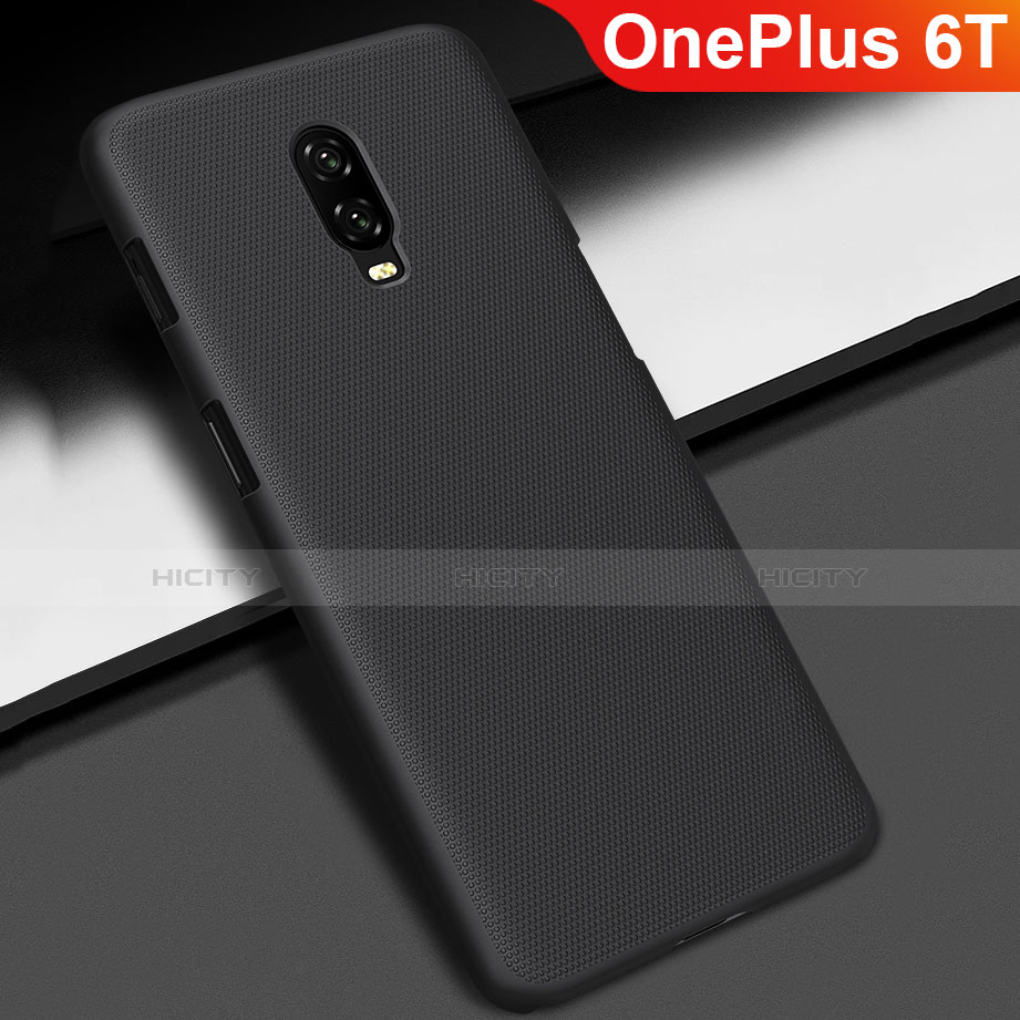 Coque Plastique Rigide Etui Housse Mat M02 pour OnePlus 6T Noir Plus