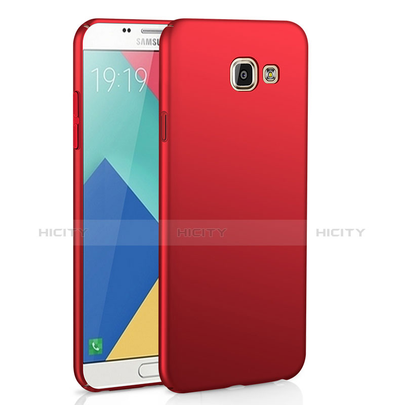 Coque Plastique Rigide Etui Housse Mat M02 pour Samsung Galaxy A9 (2016) A9000 Rouge Plus