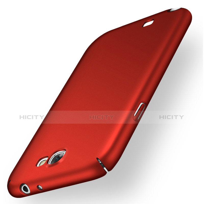Coque Plastique Rigide Etui Housse Mat M02 pour Samsung Galaxy Note 2 N7100 N7105 Rouge Plus