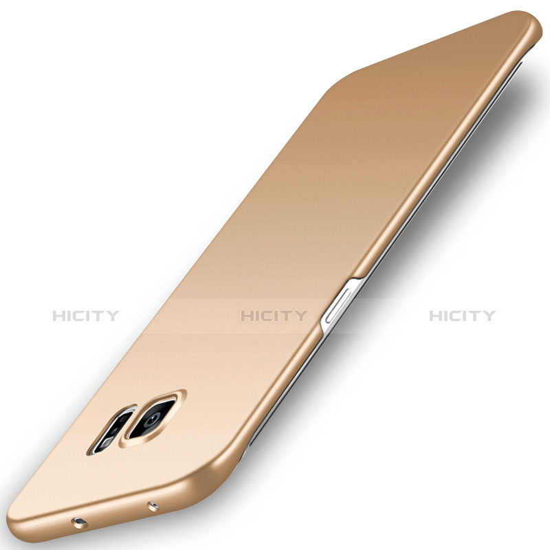 Coque Plastique Rigide Etui Housse Mat M02 pour Samsung Galaxy S6 Edge SM-G925 Or Plus
