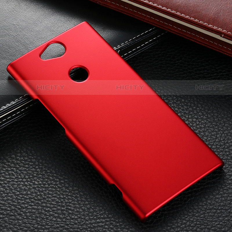 Coque Plastique Rigide Etui Housse Mat M02 pour Sony Xperia XA2 Plus Rouge Plus