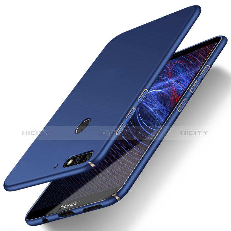 Coque Plastique Rigide Etui Housse Mat M03 pour Huawei Honor 7C Bleu Plus