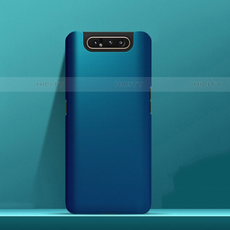 Coque Plastique Rigide Etui Housse Mat M03 pour Samsung Galaxy A80 Bleu Plus
