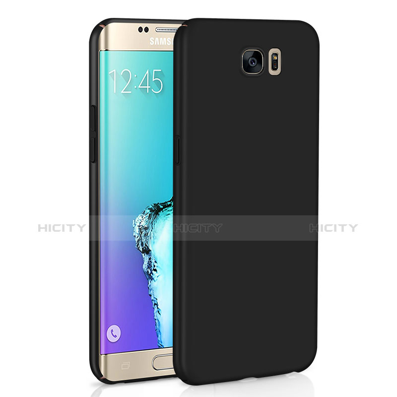 Coque Plastique Rigide Etui Housse Mat M03 pour Samsung Galaxy S6 Edge SM-G925 Noir Plus