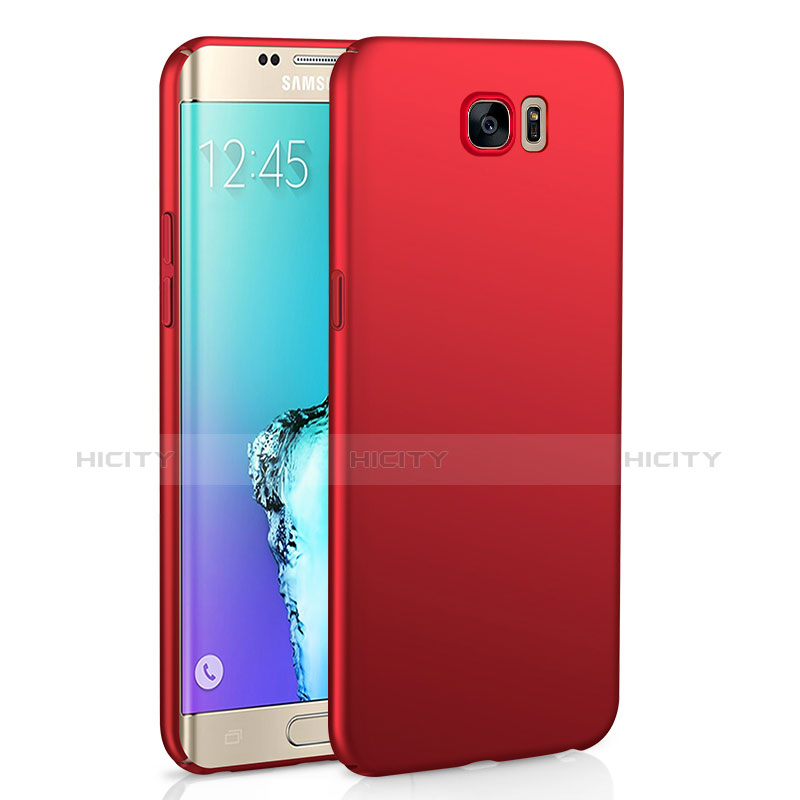 Coque Plastique Rigide Etui Housse Mat M03 pour Samsung Galaxy S6 Edge SM-G925 Rouge Plus