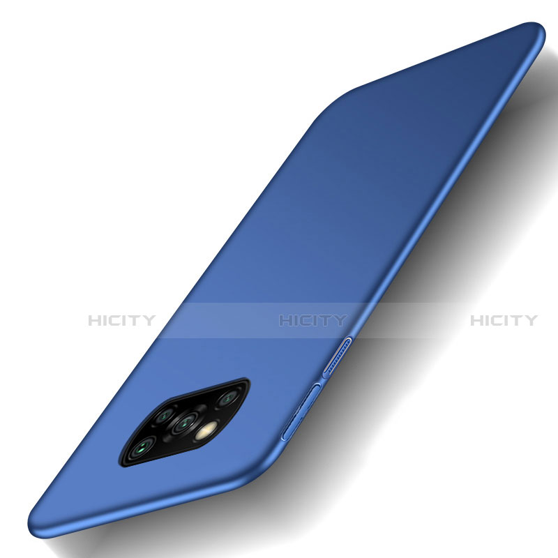 Coque Plastique Rigide Etui Housse Mat M03 pour Xiaomi Poco X3 NFC Bleu Plus