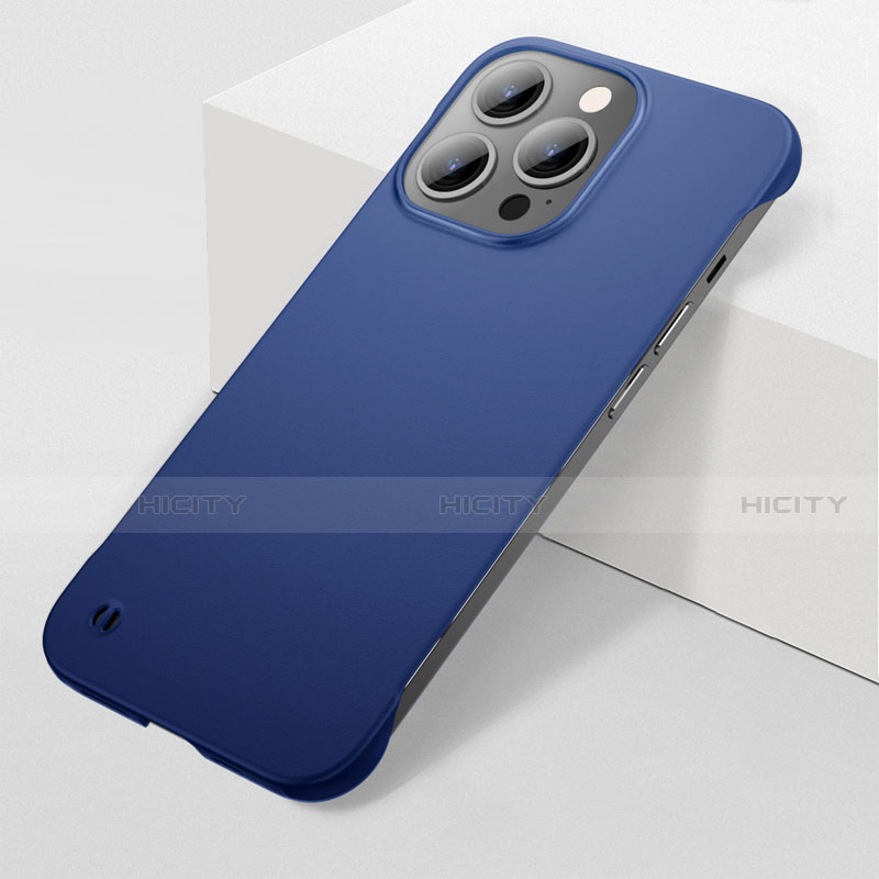 Coque Plastique Rigide Etui Housse Mat M04 pour Apple iPhone 14 Pro Max Bleu Plus
