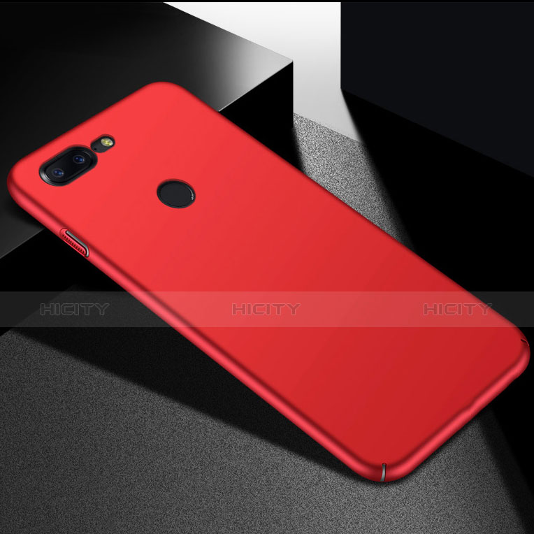 Coque Plastique Rigide Etui Housse Mat M05 pour OnePlus 5T A5010 Rouge Plus