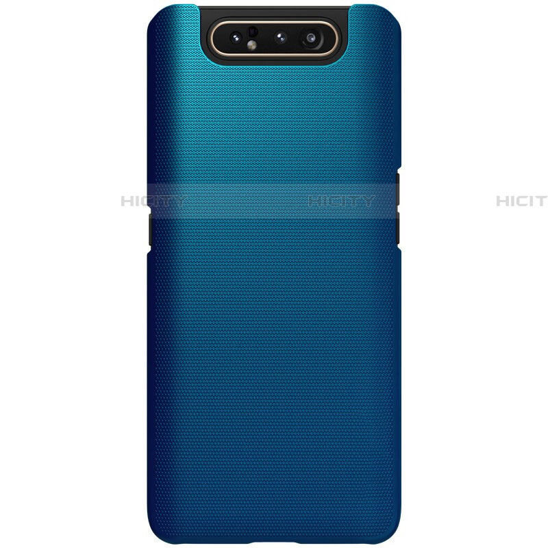 Coque Plastique Rigide Etui Housse Mat P01 pour Samsung Galaxy A80 Bleu Plus