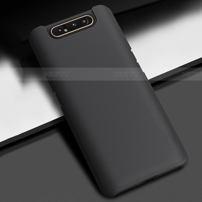 Coque Plastique Rigide Etui Housse Mat P02 pour Samsung Galaxy A80 Noir Plus
