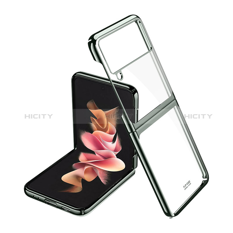 Coque Plastique Rigide Etui Housse Mat P02 pour Samsung Galaxy Z Flip3 5G Vert Plus