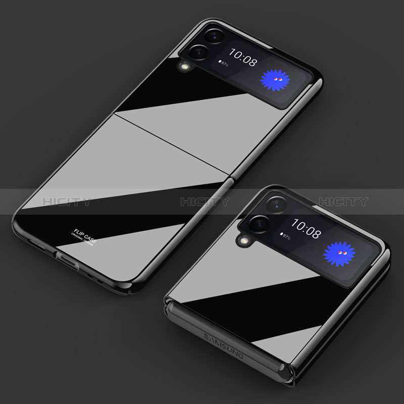 Coque Plastique Rigide Etui Housse Mat P03 pour Samsung Galaxy Z Flip3 5G Noir Plus