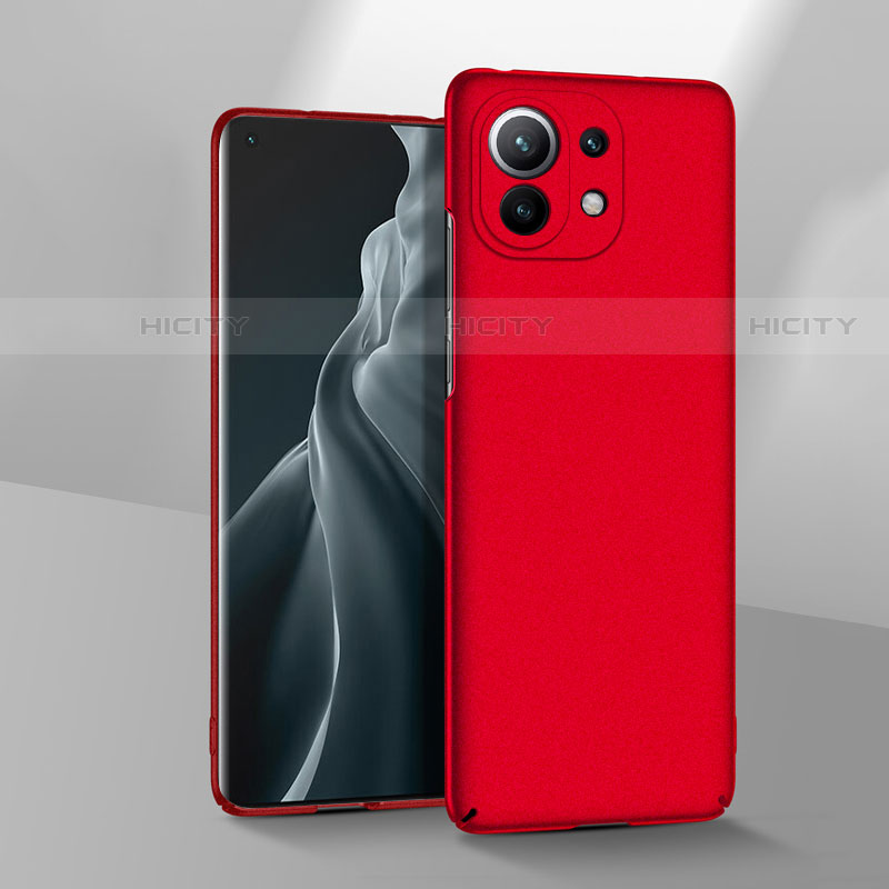 Coque Plastique Rigide Etui Housse Mat P03 pour Xiaomi Mi 11 5G Rouge Plus