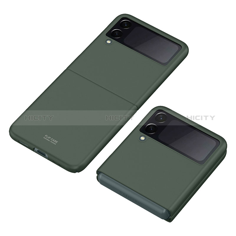 Coque Plastique Rigide Etui Housse Mat P06 pour Samsung Galaxy Z Flip3 5G Vert Plus