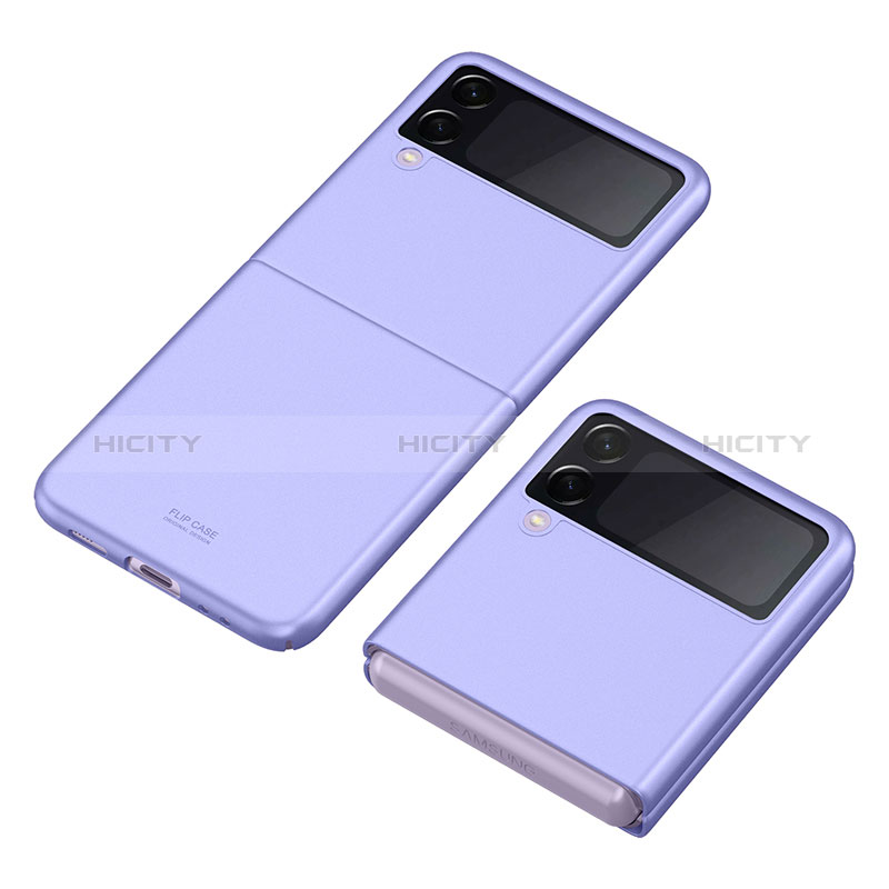 Coque Plastique Rigide Etui Housse Mat P06 pour Samsung Galaxy Z Flip3 5G Violet Clair Plus