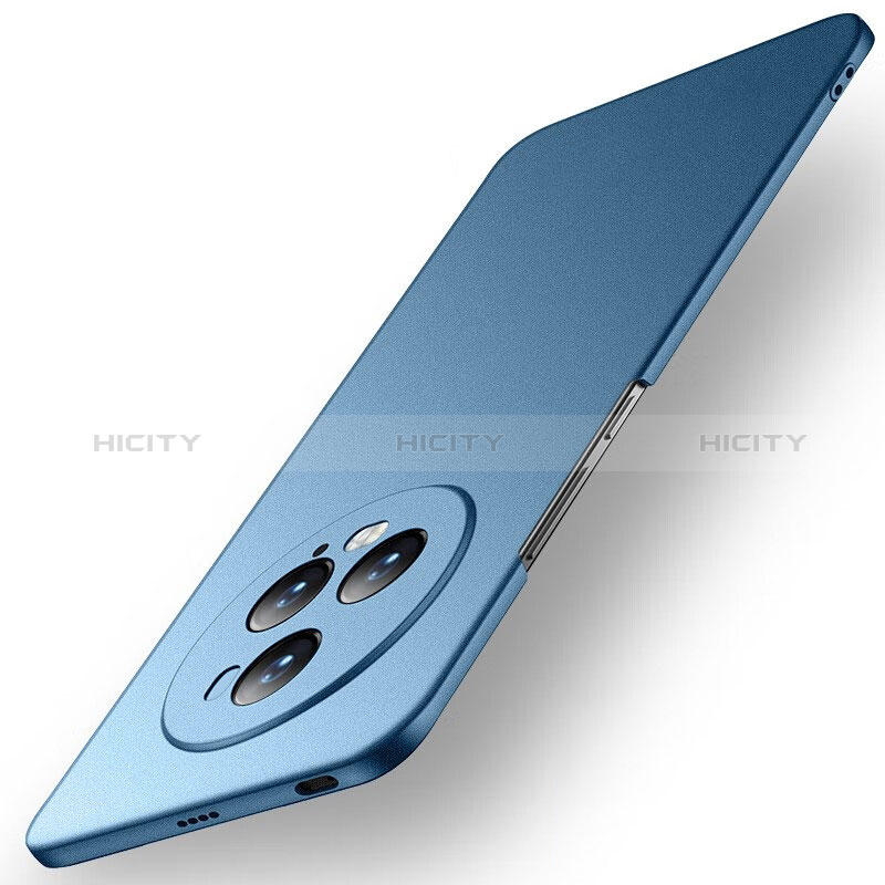 Coque Plastique Rigide Etui Housse Mat pour Huawei Honor Magic5 Pro 5G Bleu Plus