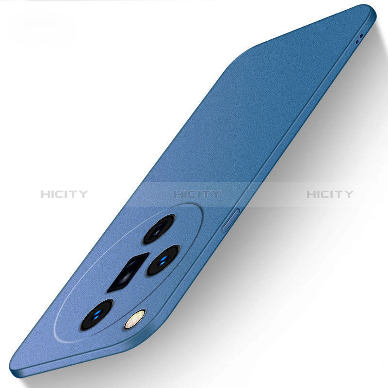 Coque Plastique Rigide Etui Housse Mat pour Oppo Find X7 5G Bleu Plus