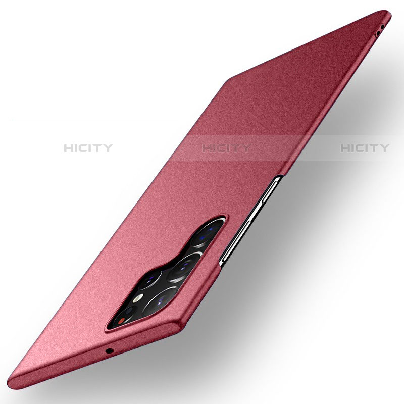 Coque Plastique Rigide Etui Housse Mat pour Samsung Galaxy S23 Ultra 5G Rouge Plus
