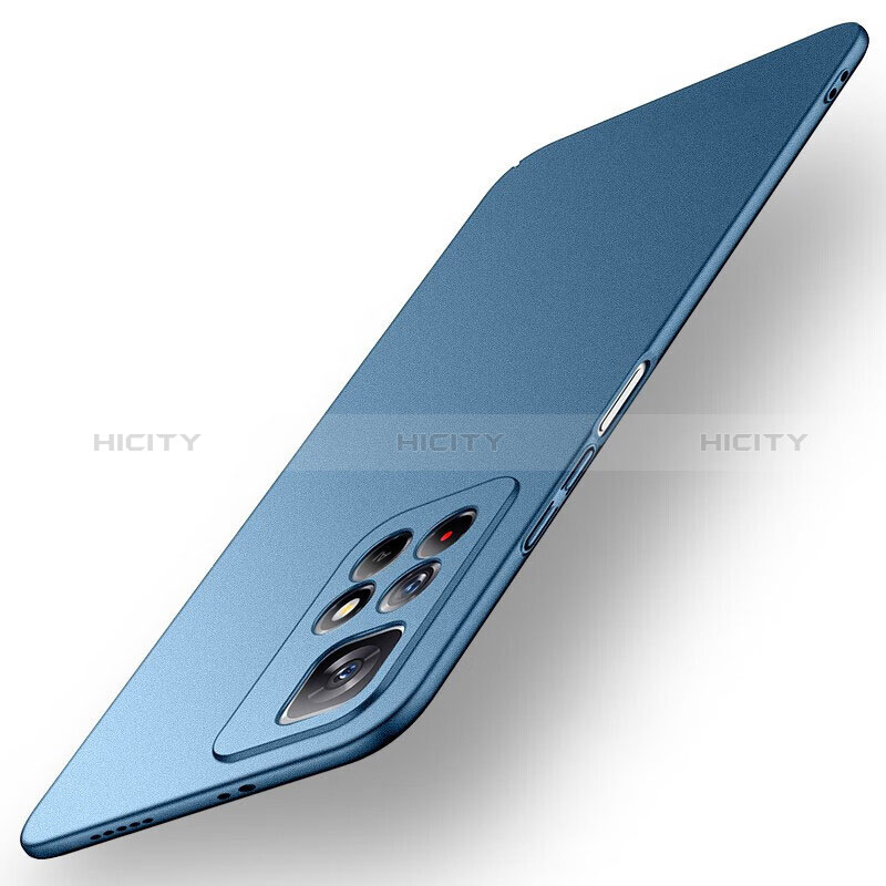 Coque Plastique Rigide Etui Housse Mat pour Xiaomi Poco M4 Pro 5G Bleu Plus
