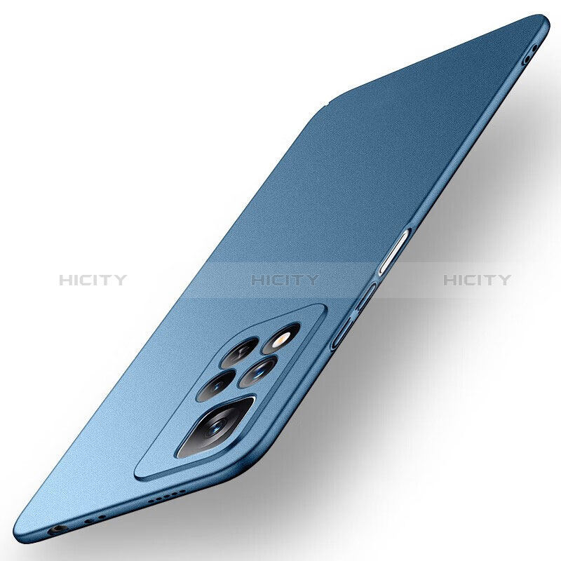 Coque Plastique Rigide Etui Housse Mat pour Xiaomi Redmi Note 11 Pro+ Plus 5G Bleu Plus
