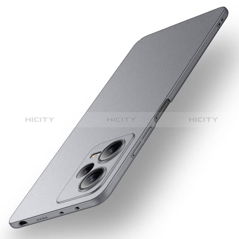 Coque Plastique Rigide Etui Housse Mat pour Xiaomi Redmi Note 12 Pro 5G Gris Plus