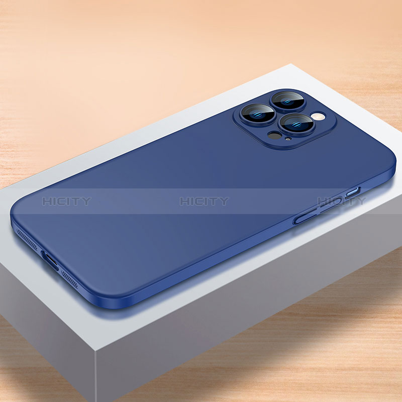 Coque Plastique Rigide Etui Housse Mat QC1 pour Apple iPhone 12 Pro Bleu Plus