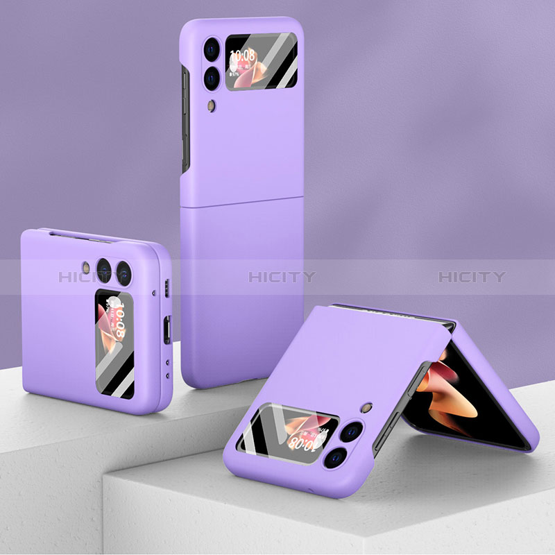 Coque Plastique Rigide Etui Housse Mat R01 pour Samsung Galaxy Z Flip3 5G Violet Plus