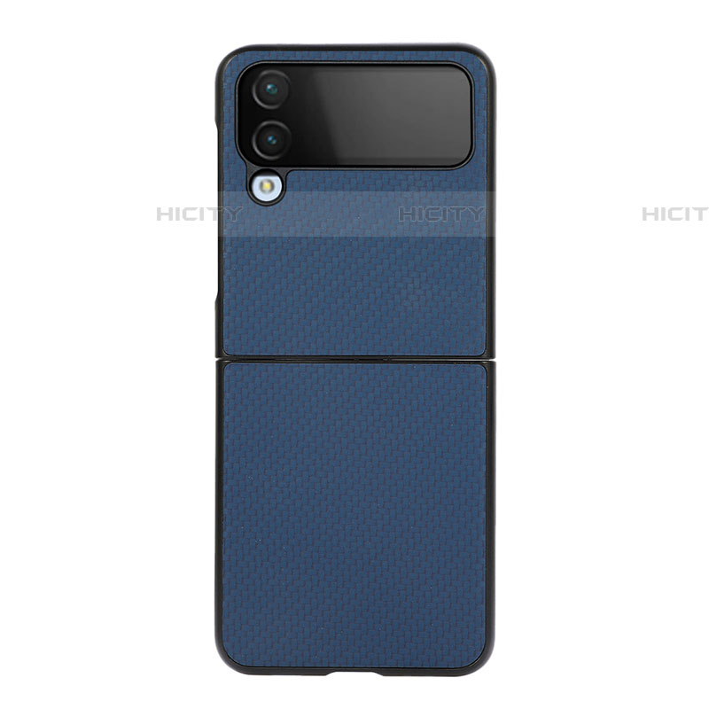 Coque Plastique Rigide Etui Housse Mat R01 pour Samsung Galaxy Z Flip4 5G Bleu Plus