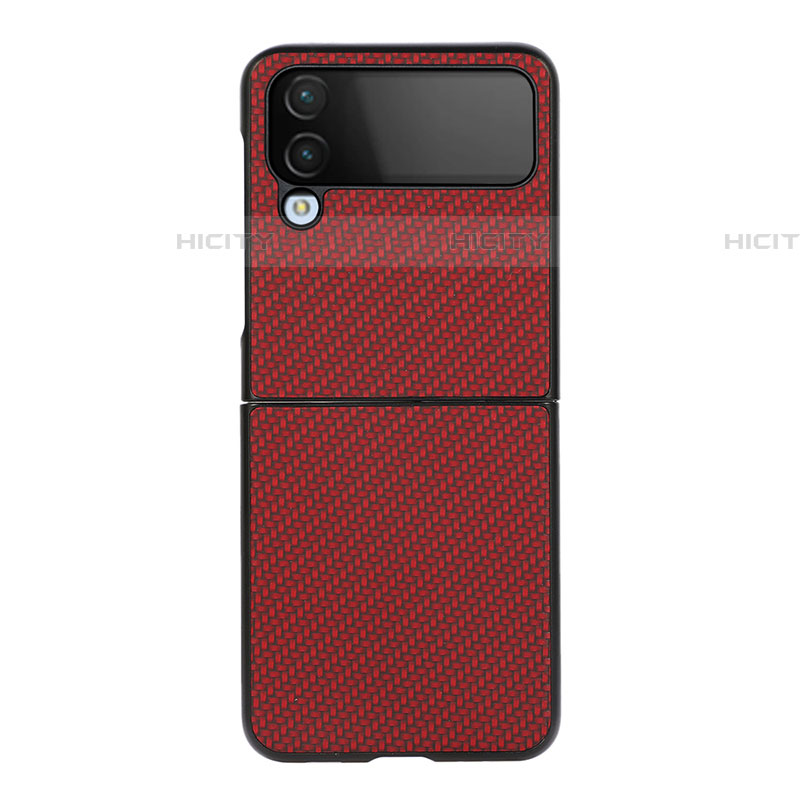 Coque Plastique Rigide Etui Housse Mat R01 pour Samsung Galaxy Z Flip4 5G Rouge Plus