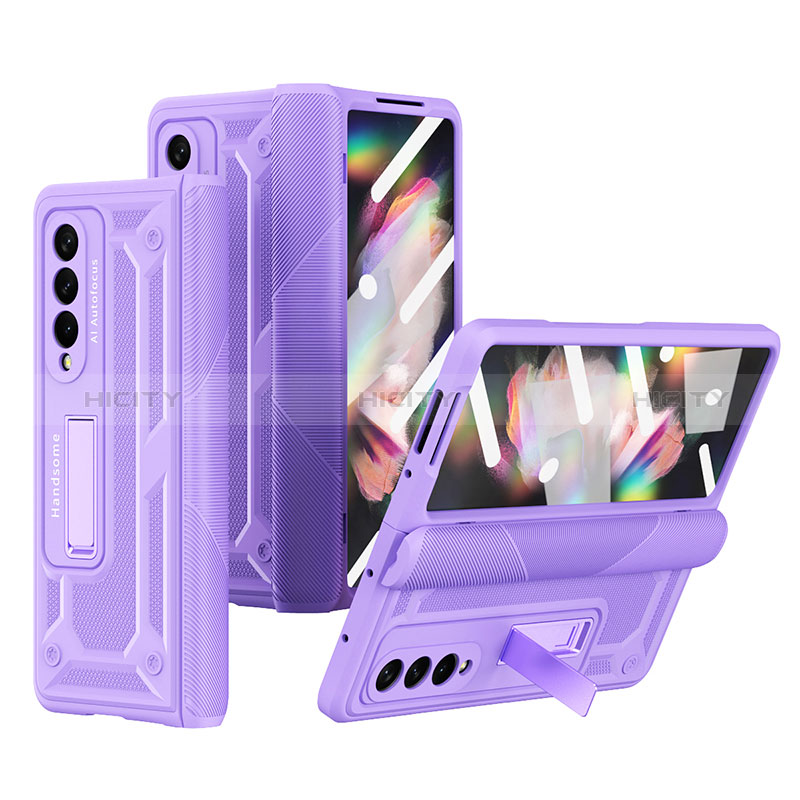 Coque Plastique Rigide Etui Housse Mat R03 pour Samsung Galaxy Z Fold3 5G Violet Plus