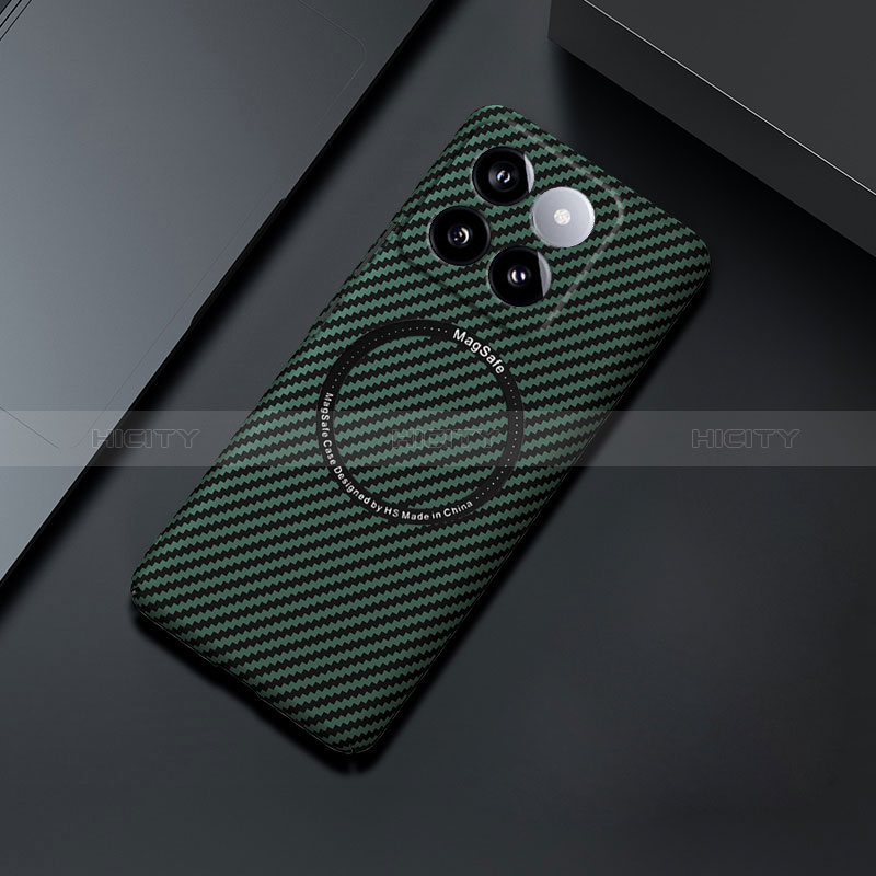 Coque Plastique Rigide Etui Housse Mat Serge avec Mag-Safe Magnetic Magnetique pour Xiaomi Mi 14 Pro 5G Vert Plus