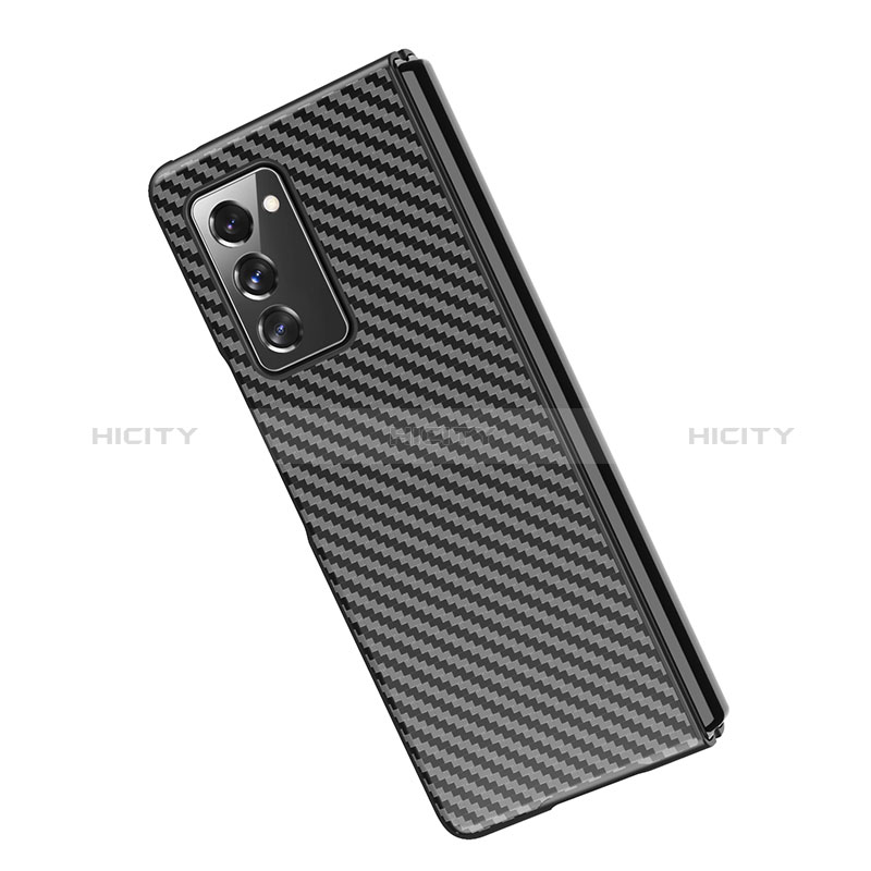 Coque Plastique Rigide Etui Housse Mat Serge pour Samsung Galaxy Z Fold2 5G Noir Plus