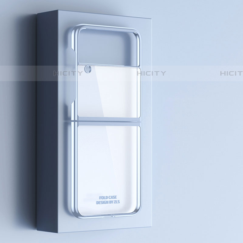 Coque Plastique Rigide Etui Housse Mat T01 pour Samsung Galaxy Z Flip4 5G Bleu Plus
