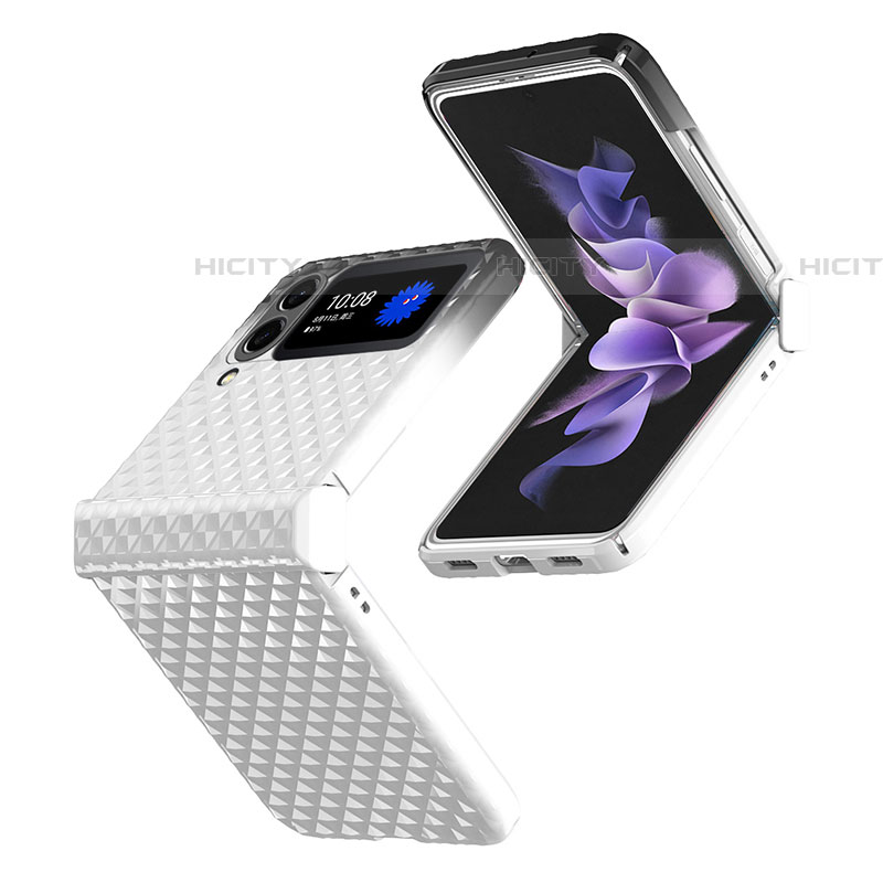 Coque Plastique Rigide Etui Housse Mat T03 pour Samsung Galaxy Z Flip4 5G Blanc Plus