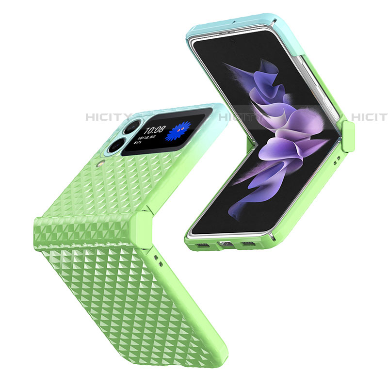 Coque Plastique Rigide Etui Housse Mat T03 pour Samsung Galaxy Z Flip4 5G Vert Plus