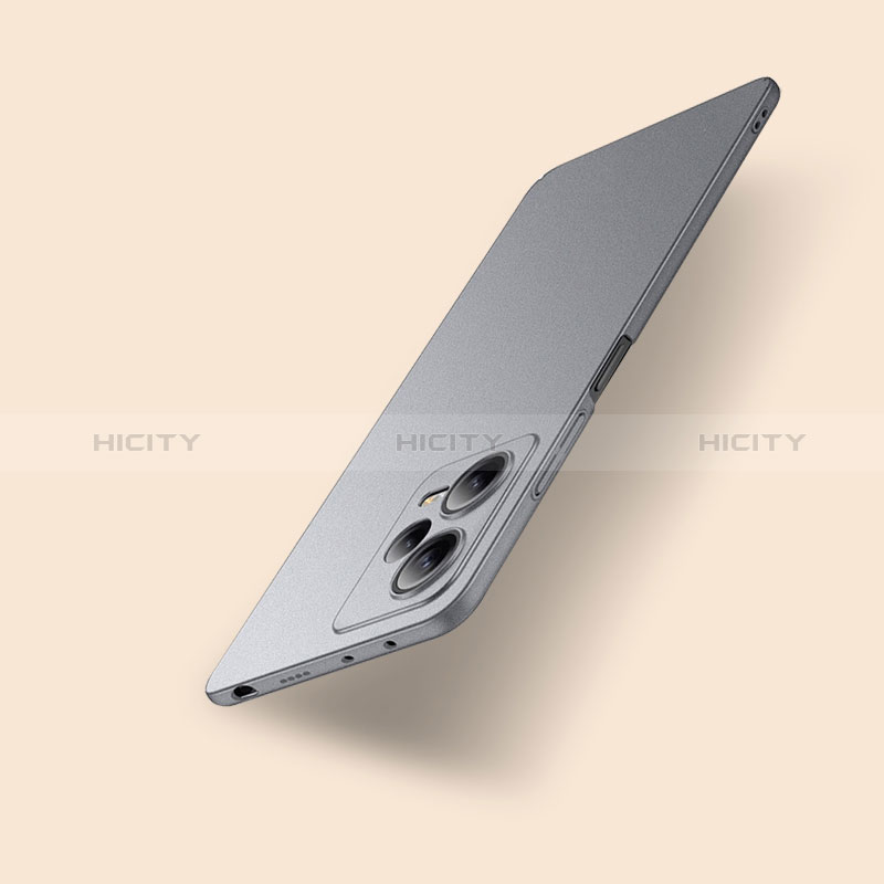 Coque Plastique Rigide Etui Housse Mat YK2 pour Xiaomi Redmi Note 12 Pro 5G Gris Plus