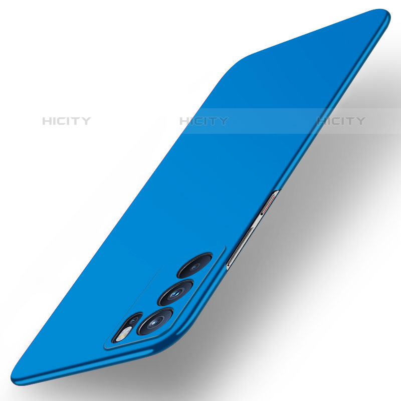Coque Plastique Rigide Etui Housse Mat YK3 pour Oppo Reno6 Pro 5G India Bleu Plus