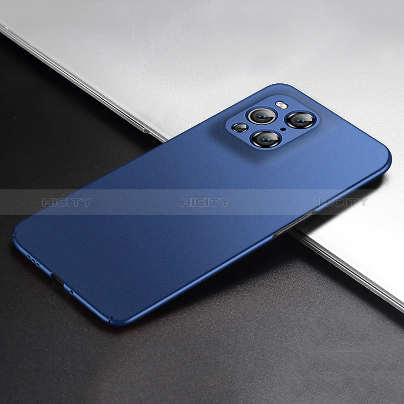 Coque Plastique Rigide Etui Housse Mat YK5 pour Oppo Find X3 5G Bleu Plus