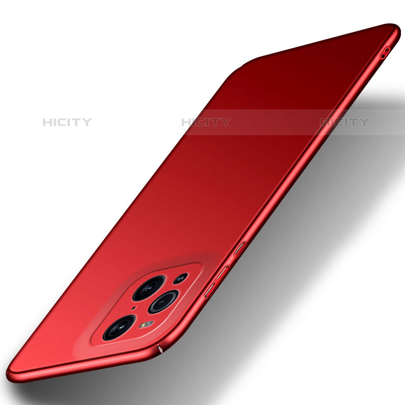 Coque Plastique Rigide Etui Housse Mat YK8 pour Oppo Find X3 Pro 5G Rouge Plus