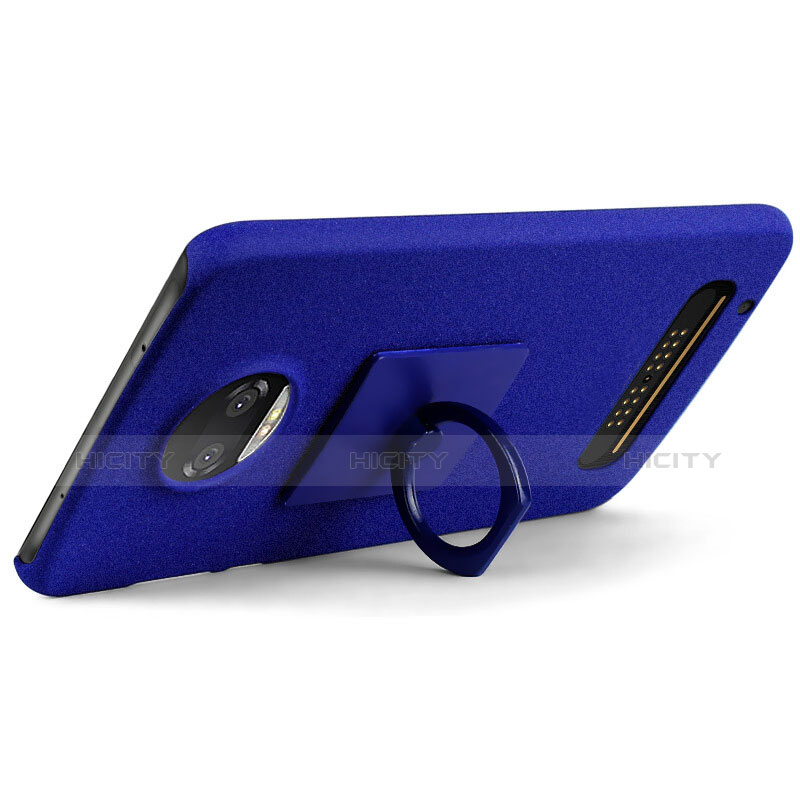 Coque Plastique Rigide Etui Sables Mouvants pour Motorola Moto Z Play Bleu Plus
