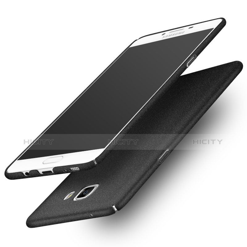 Coque Plastique Rigide Etui Sables Mouvants pour Samsung Galaxy C9 Pro C9000 Noir Plus