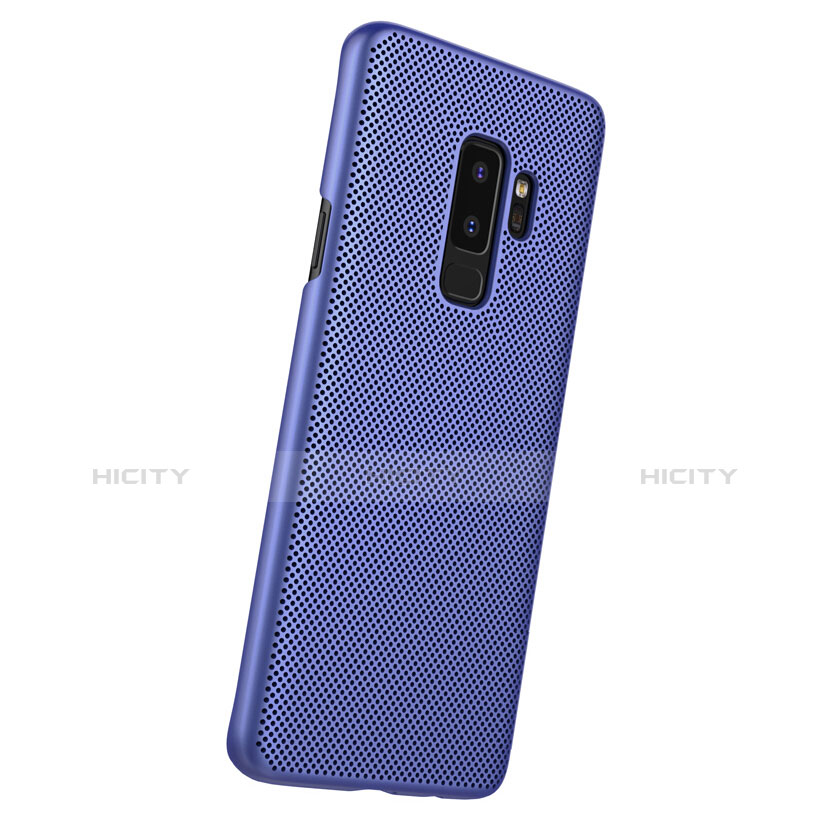 Coque Plastique Rigide Mailles Filet M01 pour Samsung Galaxy S9 Plus Bleu Plus