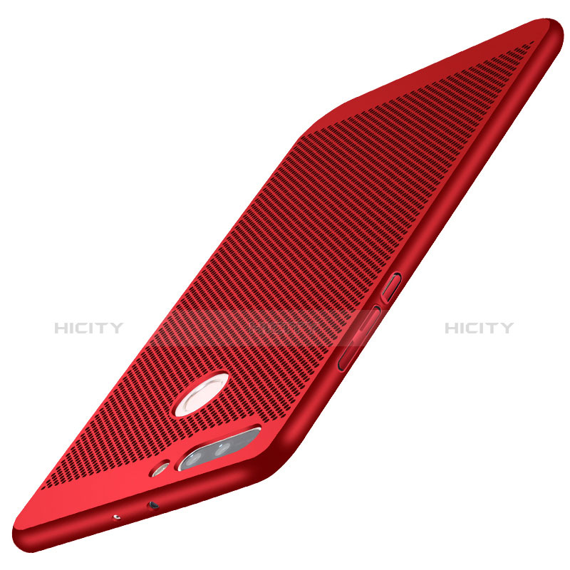 Coque Plastique Rigide Mailles Filet W01 pour Huawei Honor 8 Pro Rouge Plus